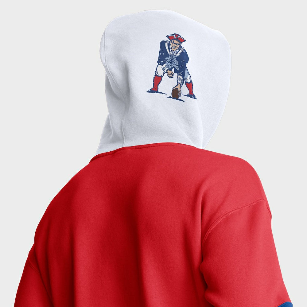 New England Patriots Helmet Retro Pullover Hoodie - Red discount