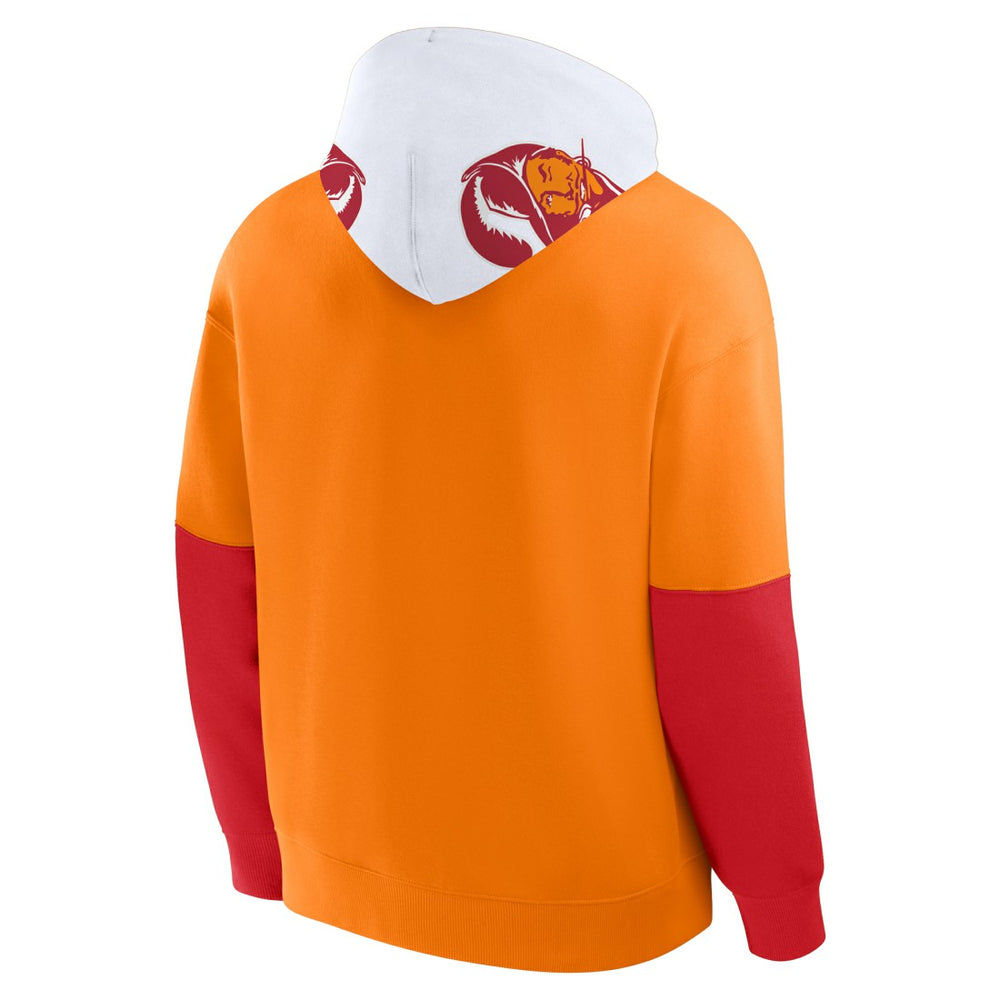 Tampa Bay Buccaneers Helmet Retro Pullover Hoodie - Tan discount