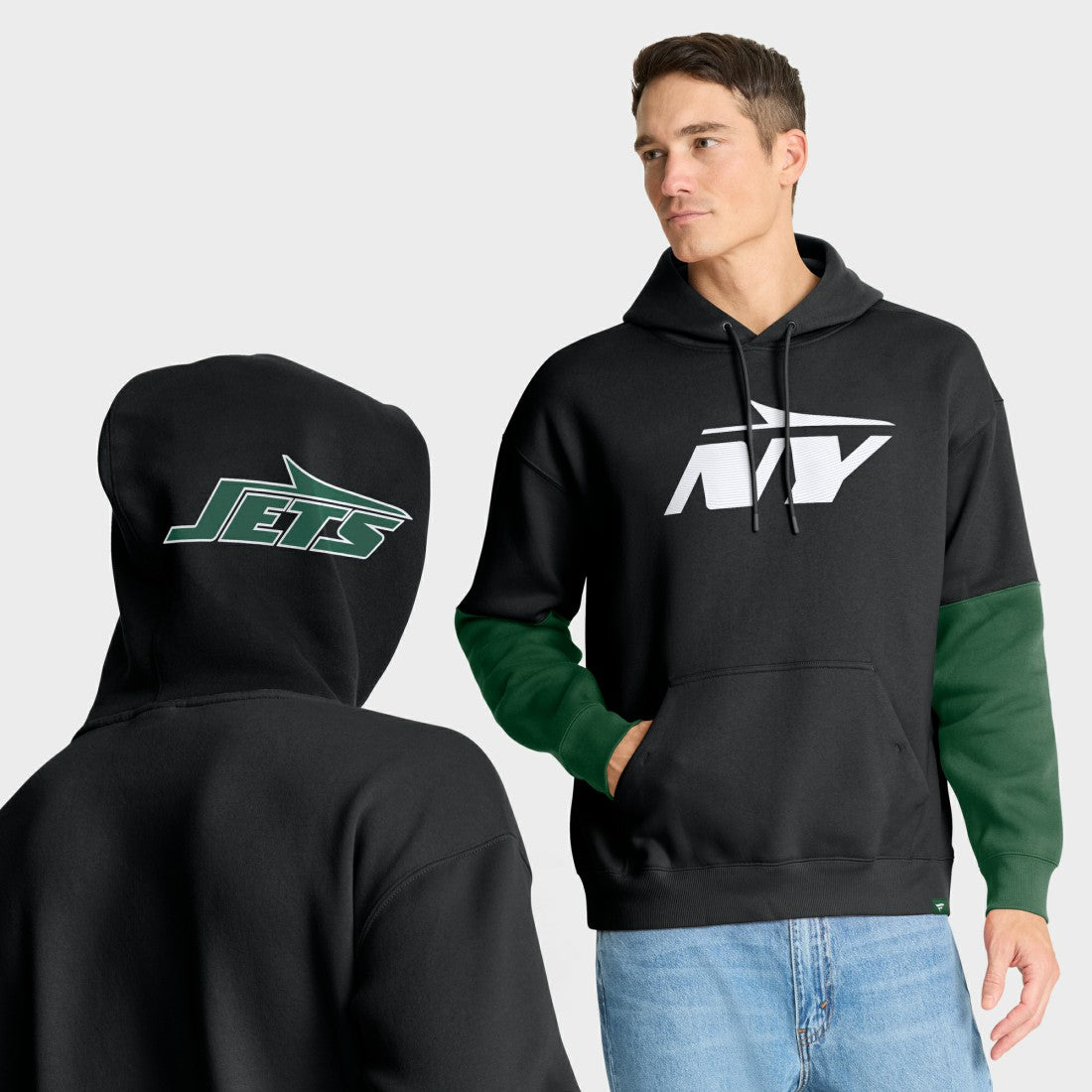 New York Jets Helmet Alt Pullover Hoodie - Black sale