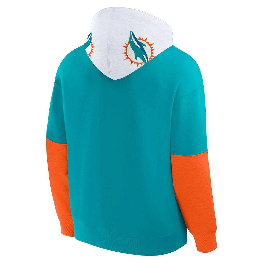 Miami Dolphins Helmet Pullover Hoodie - Aqua outlet