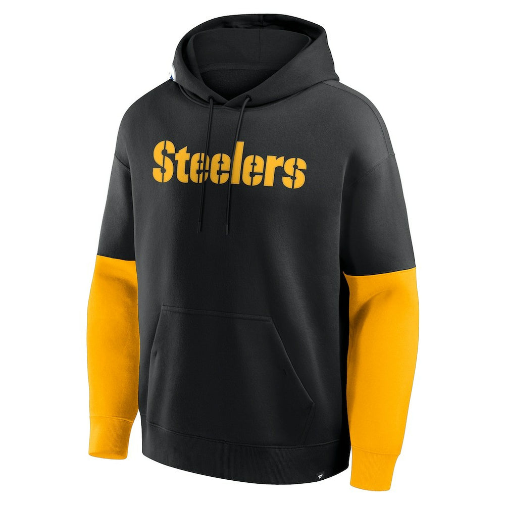 Pittsburgh Steelers Helmet Pullover Hoodie - Black discount