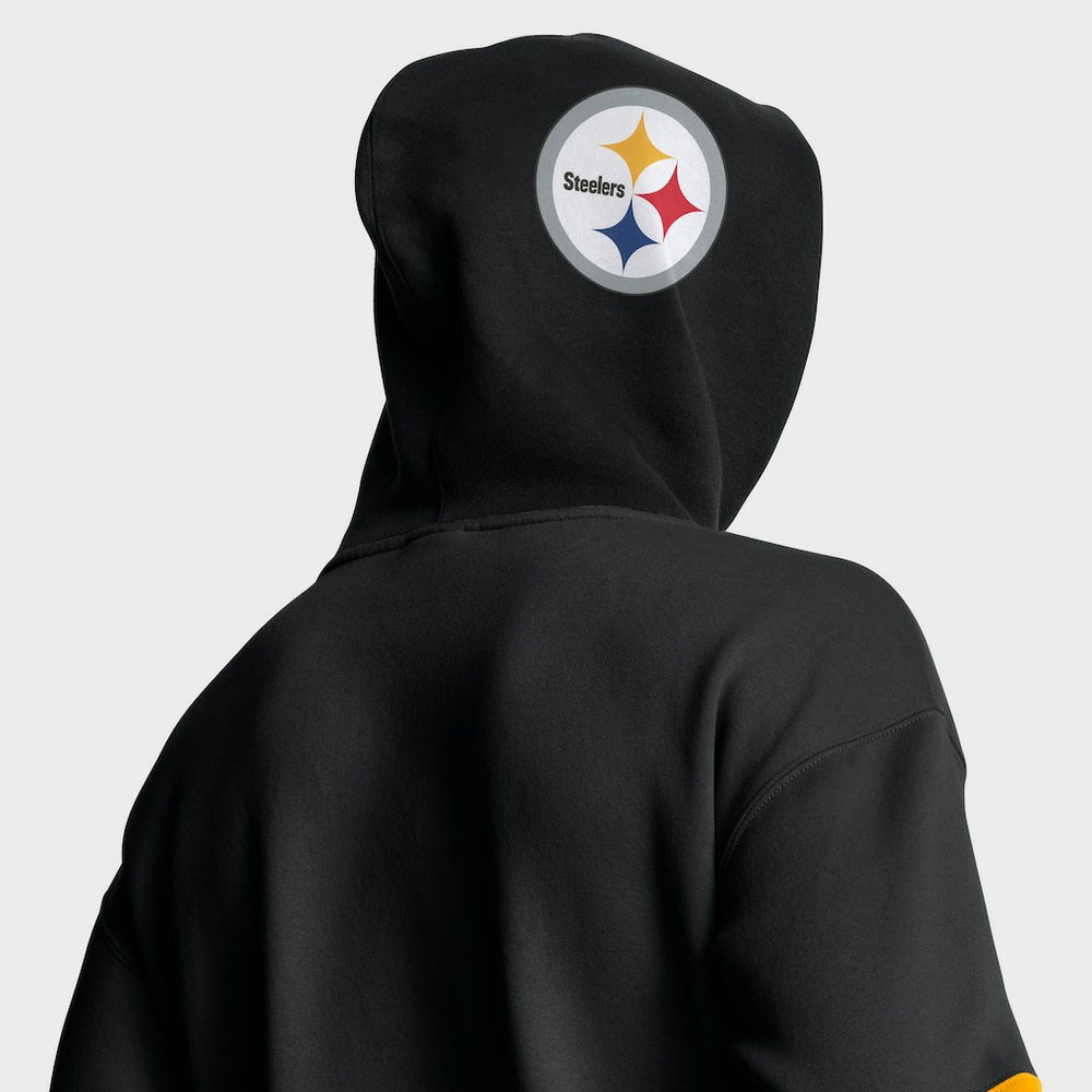 Pittsburgh Steelers Helmet Pullover Hoodie - Black discount