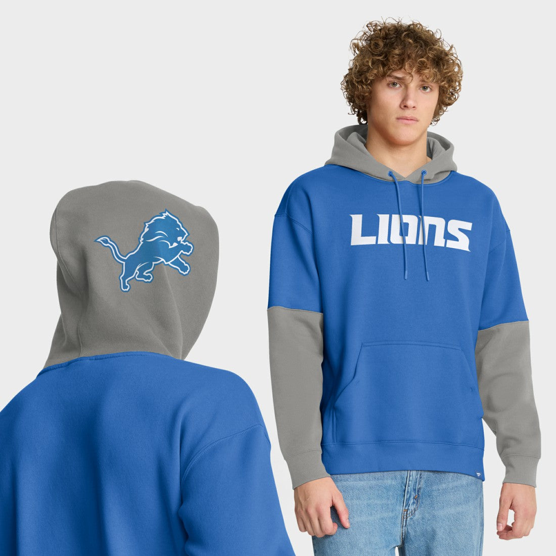 Detroit Lions Helmet Pullover Hoodie - Blue discount