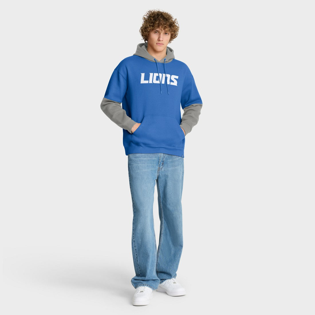Detroit Lions Helmet Pullover Hoodie - Blue discount