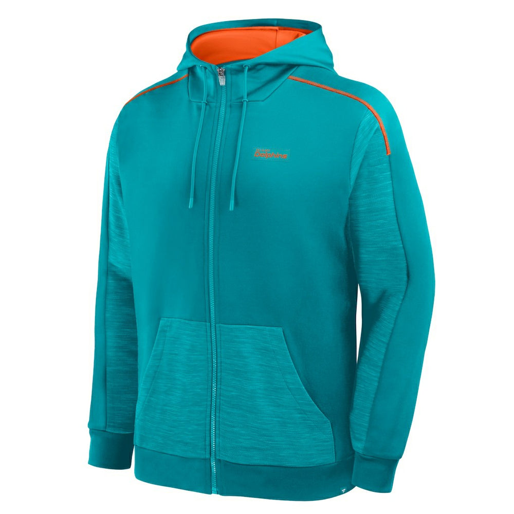 Miami Dolphins Checkdown Pass Full-Zip Hoodie - Aqua on sale