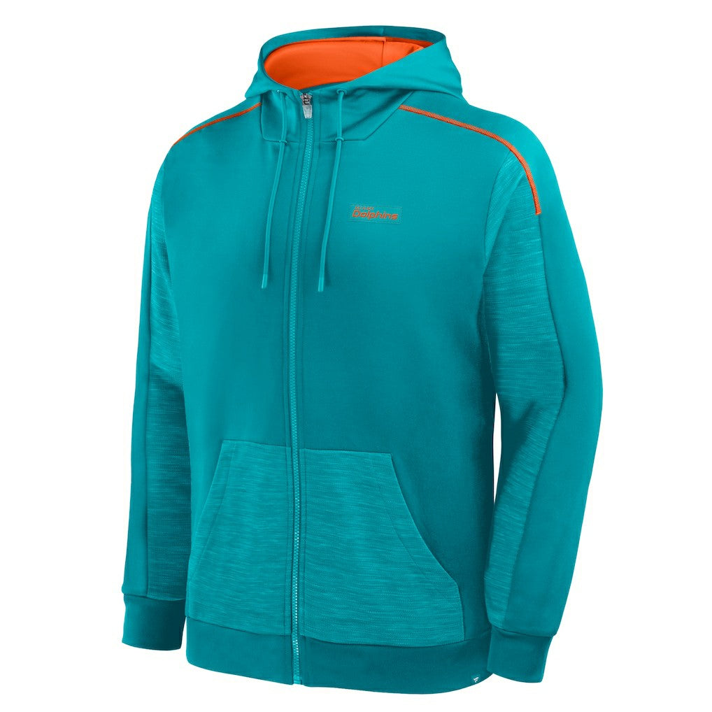 Miami Dolphins Checkdown Pass Full-Zip Hoodie - Aqua on sale