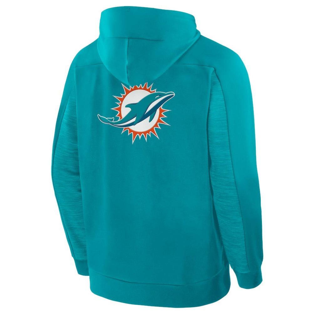 Miami Dolphins Checkdown Pass Full-Zip Hoodie - Aqua on sale