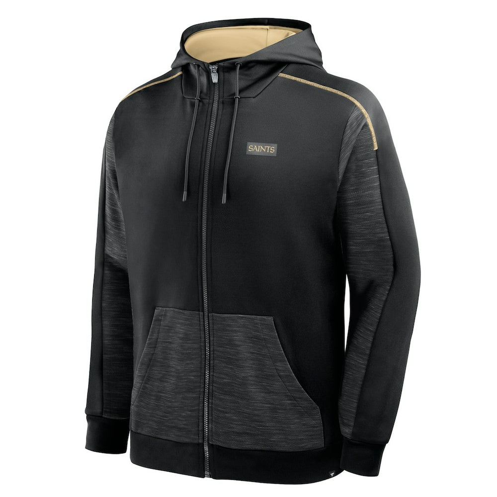 New Orleans Saints Checkdown Pass Full-Zip Hoodie - Black online