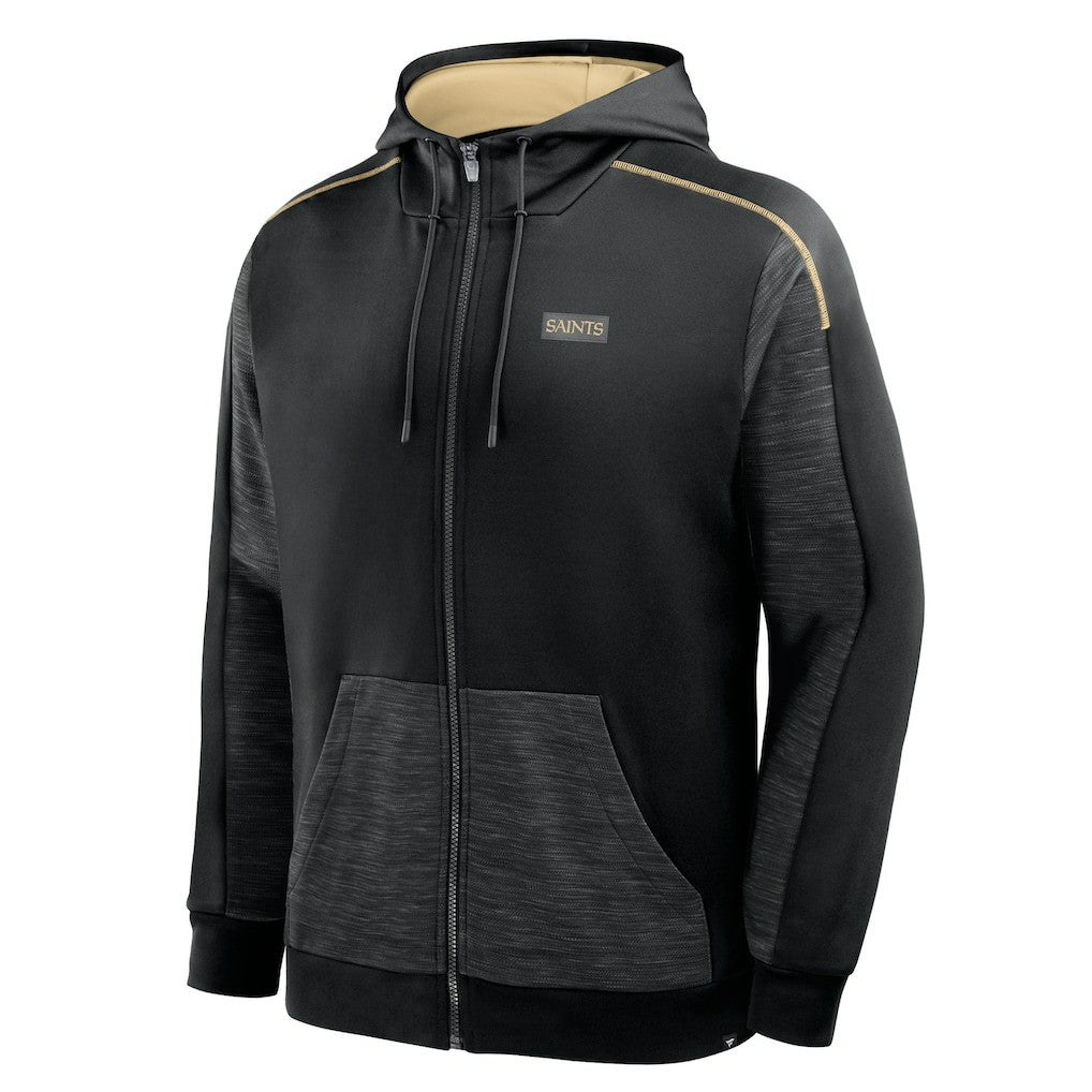 New Orleans Saints Checkdown Pass Full-Zip Hoodie - Black online