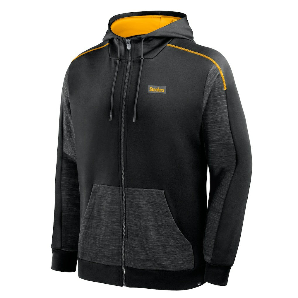 Pittsburgh Steelers Checkdown Pass Full-Zip Hoodie - Black outlet