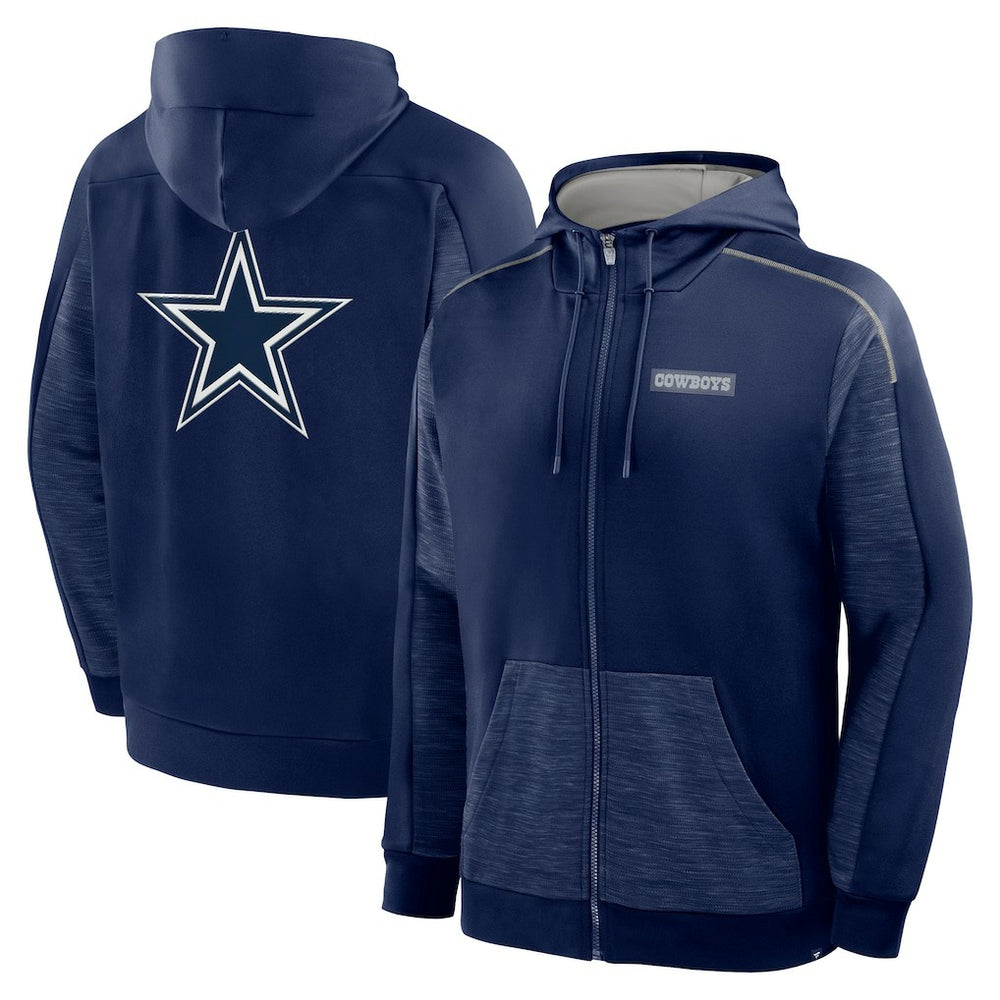 Dallas Cowboys Checkdown Pass Full-Zip Hoodie - Navy on sale