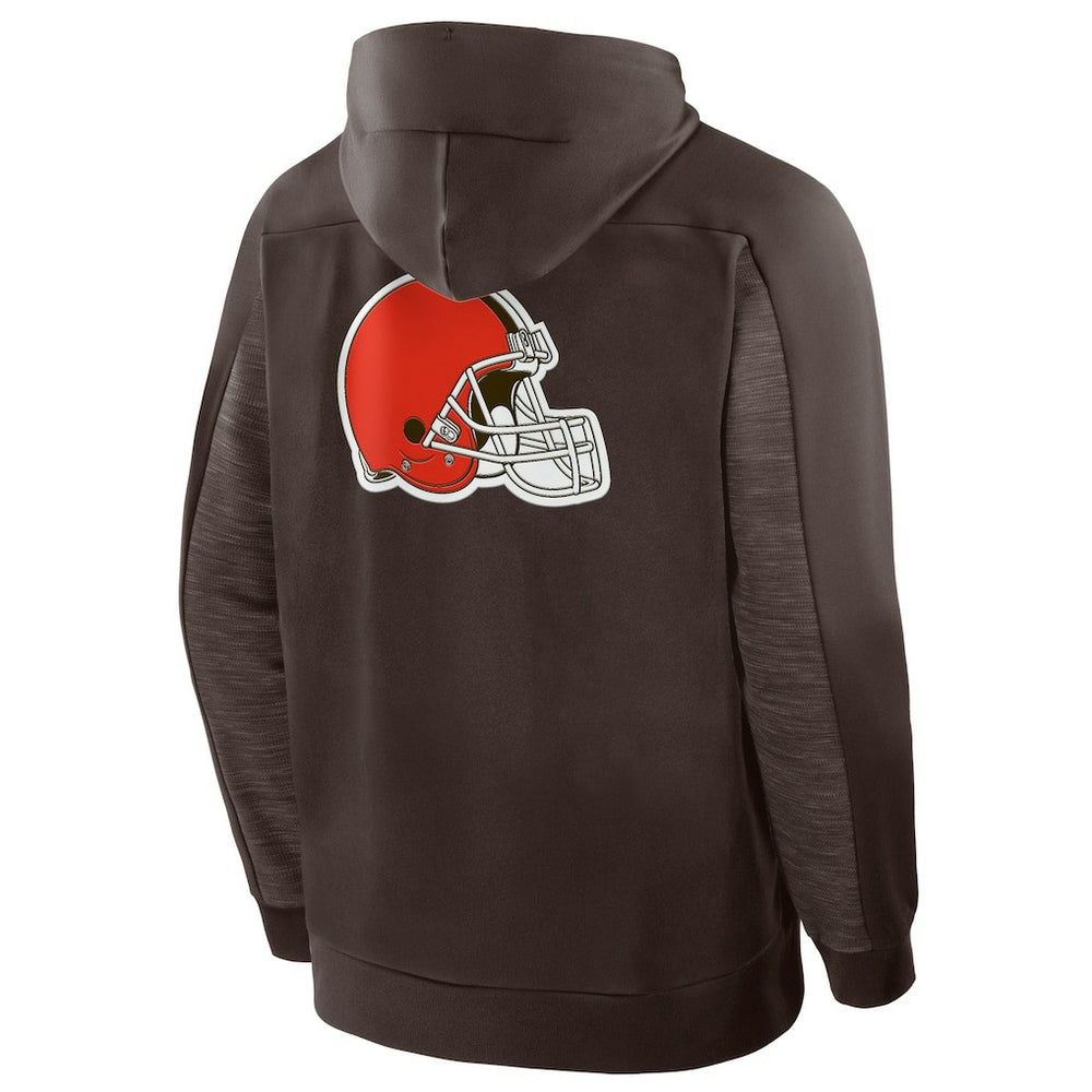 Cleveland Browns Checkdown Pass Full-Zip Hoodie - Brown for sale