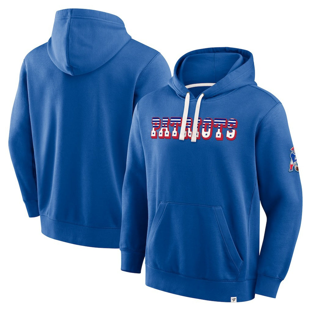 New England Patriots New Horizons Heritage Pullover Hoodie - Royal cheap