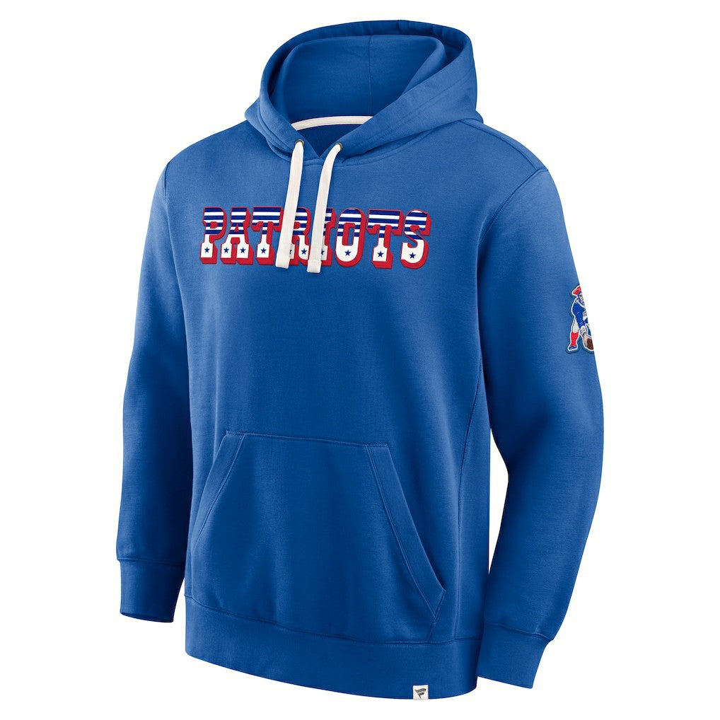 New England Patriots New Horizons Heritage Pullover Hoodie - Royal cheap