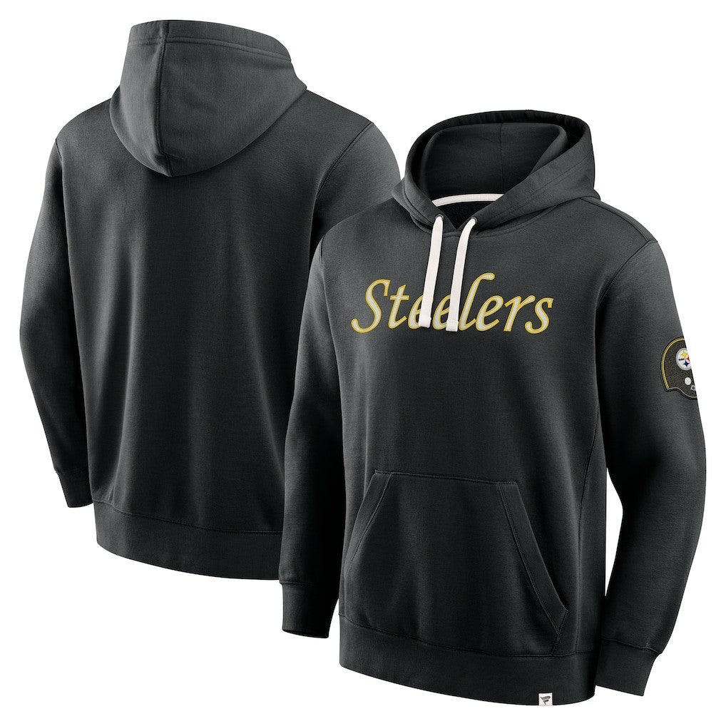 Pittsburgh Steelers New Horizons Heritage Pullover Hoodie - Black outlet
