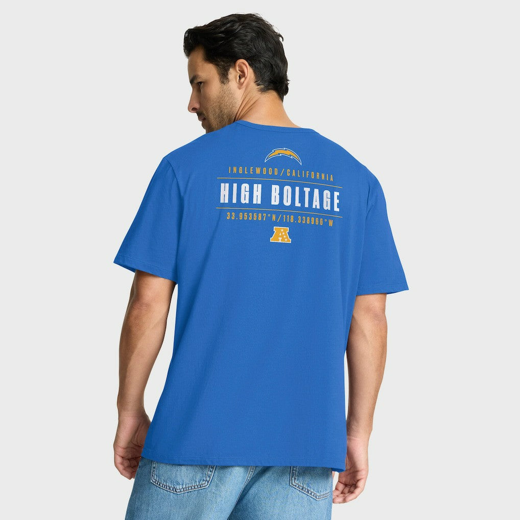 Los Angeles Chargers Passing Pocket Legacy T-Shirt - Powder Blue discount