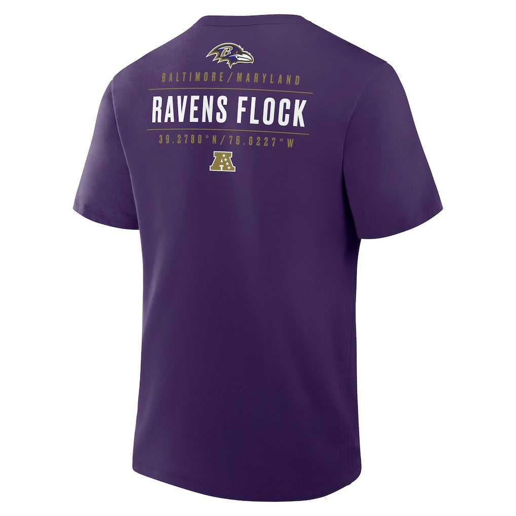 Baltimore Ravens Passing Pocket Legacy T-Shirt - Purple sale