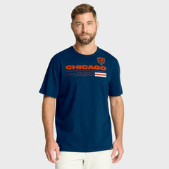 Chicago Bears Chop Block Legacy T-Shirt - Navy for sale