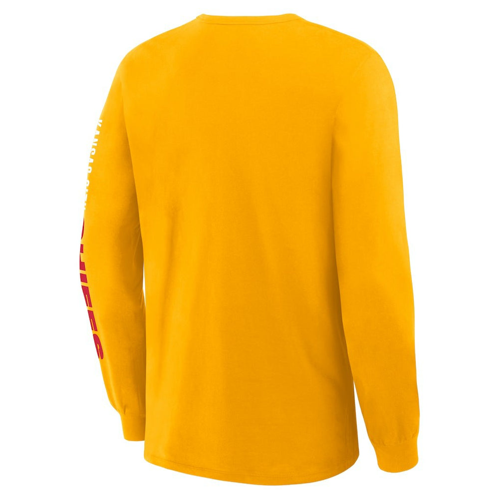 Kansas City Chiefs Clock Management Legacy Long Sleeve T-Shirt - Gold for sale