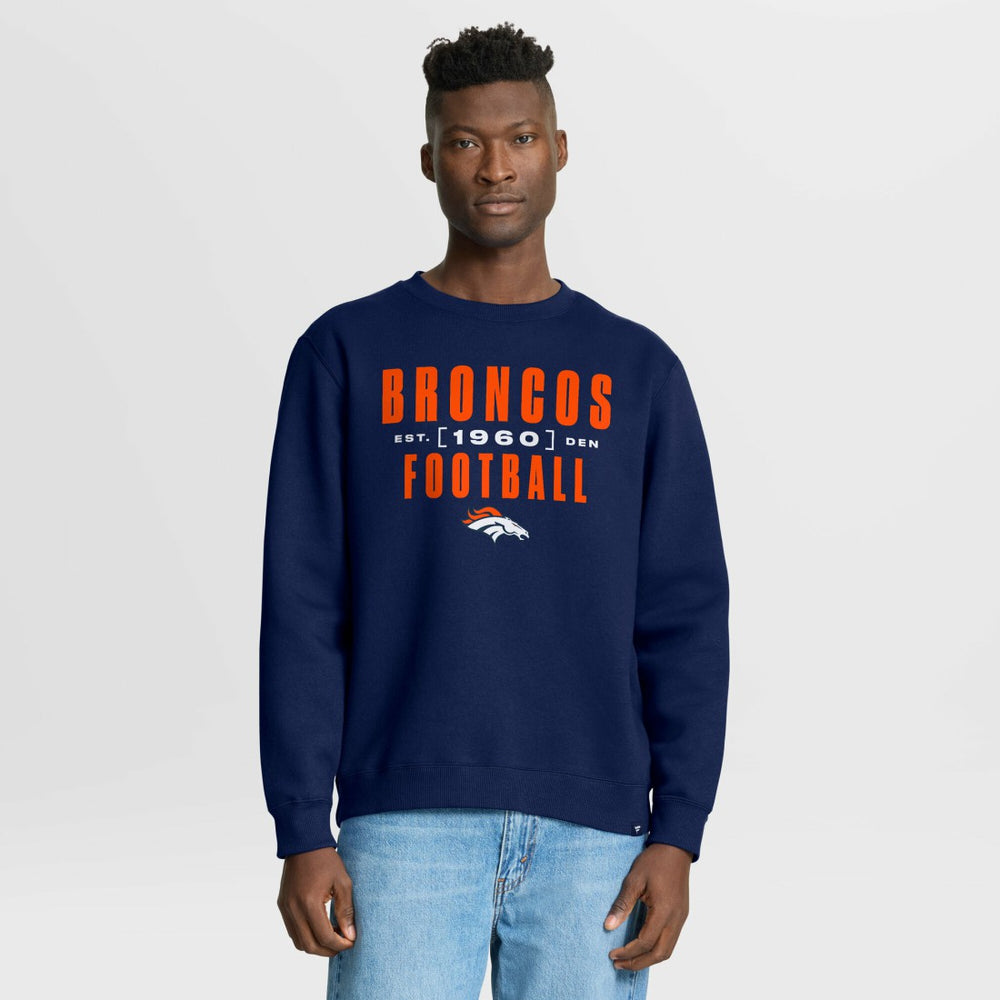 Denver Broncos Powerful Throw Legacy Pullover Sweatshirt - Navy for sale