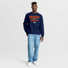 Denver Broncos Powerful Throw Legacy Pullover Sweatshirt - Navy for sale