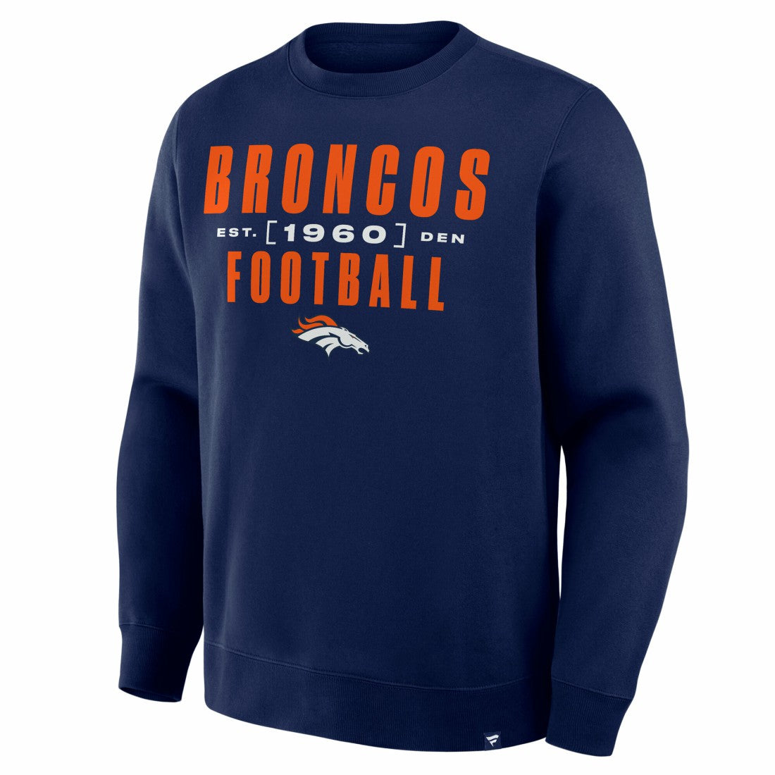 Denver Broncos Powerful Throw Legacy Pullover Sweatshirt - Navy for sale