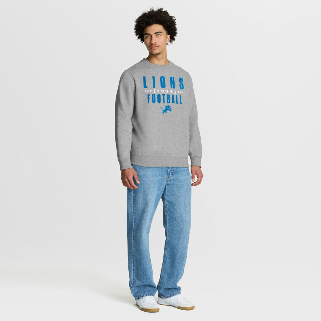 Detroit Lions Powerful Throw Legacy Pullover Sweatshirt - Heather Gray on sale