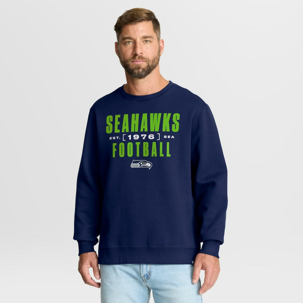 Seattle Seahawks Powerful Throw Legacy Pullover Sweatshirt - College Navy discount