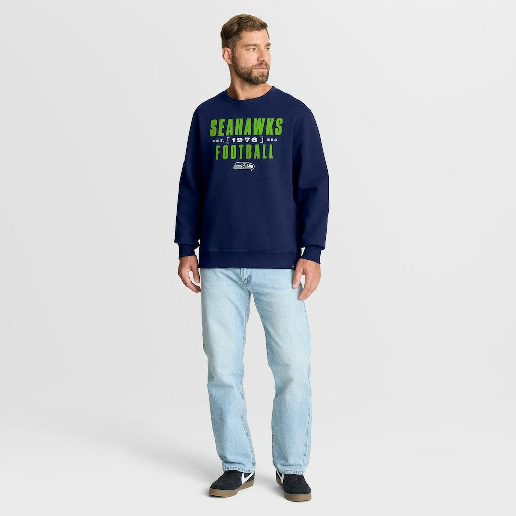 Seattle Seahawks Powerful Throw Legacy Pullover Sweatshirt - College Navy discount