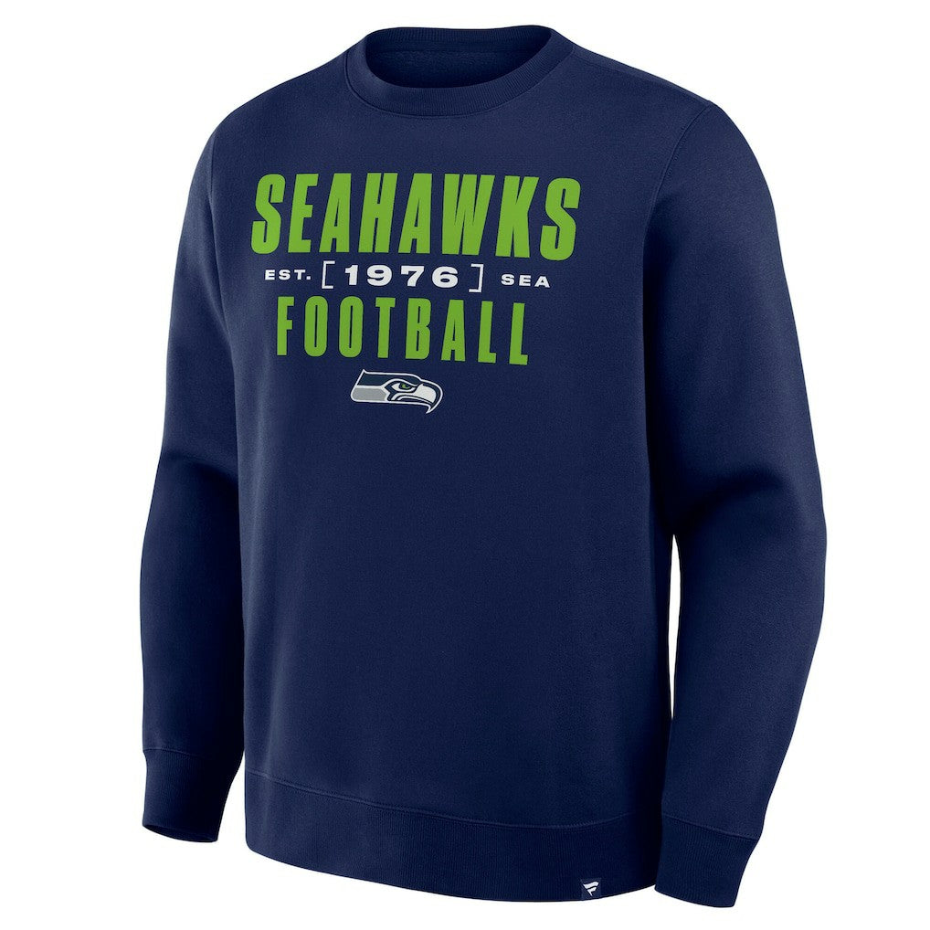 Seattle Seahawks Powerful Throw Legacy Pullover Sweatshirt - College Navy discount