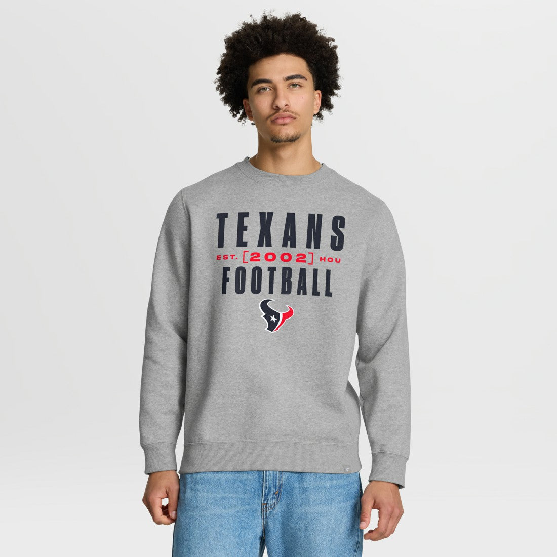 Houston Texans Powerful Throw Legacy Pullover Sweatshirt - Heather Gray discount