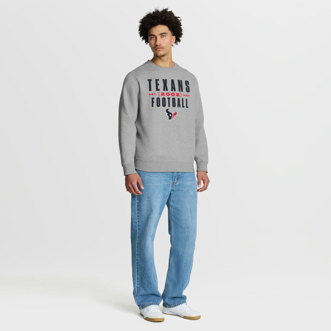 Houston Texans Powerful Throw Legacy Pullover Sweatshirt - Heather Gray discount