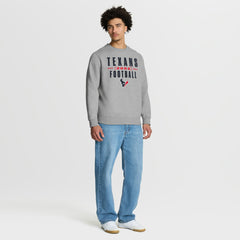 Houston Texans Powerful Throw Legacy Pullover Sweatshirt - Heather Gray discount
