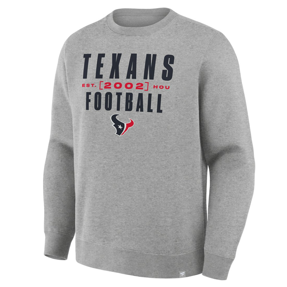 Houston Texans Powerful Throw Legacy Pullover Sweatshirt - Heather Gray discount