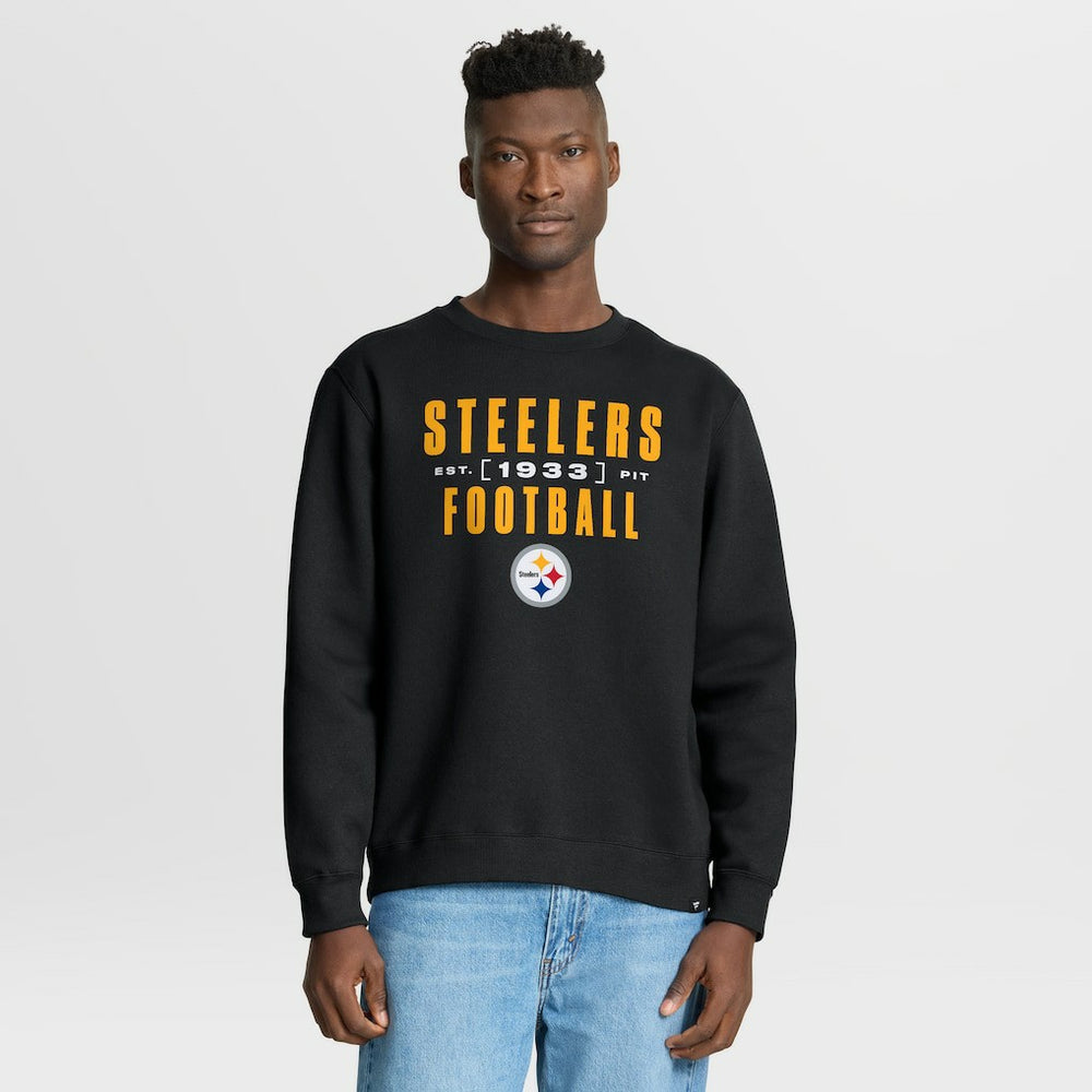 Pittsburgh Steelers Powerful Throw Legacy Pullover Sweatshirt - Black discount