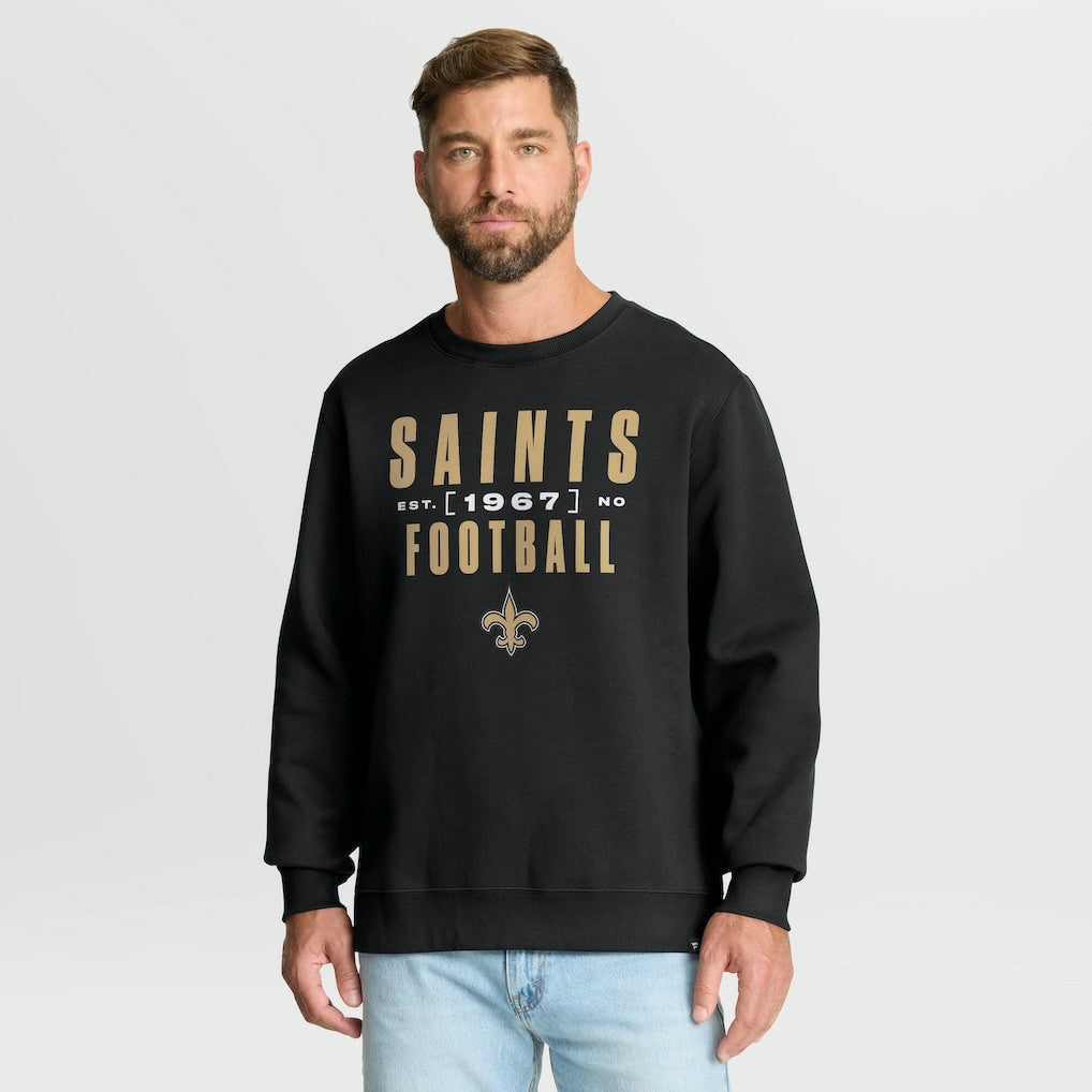 New Orleans Saints Powerful Throw Legacy Pullover Sweatshirt - Black on sale