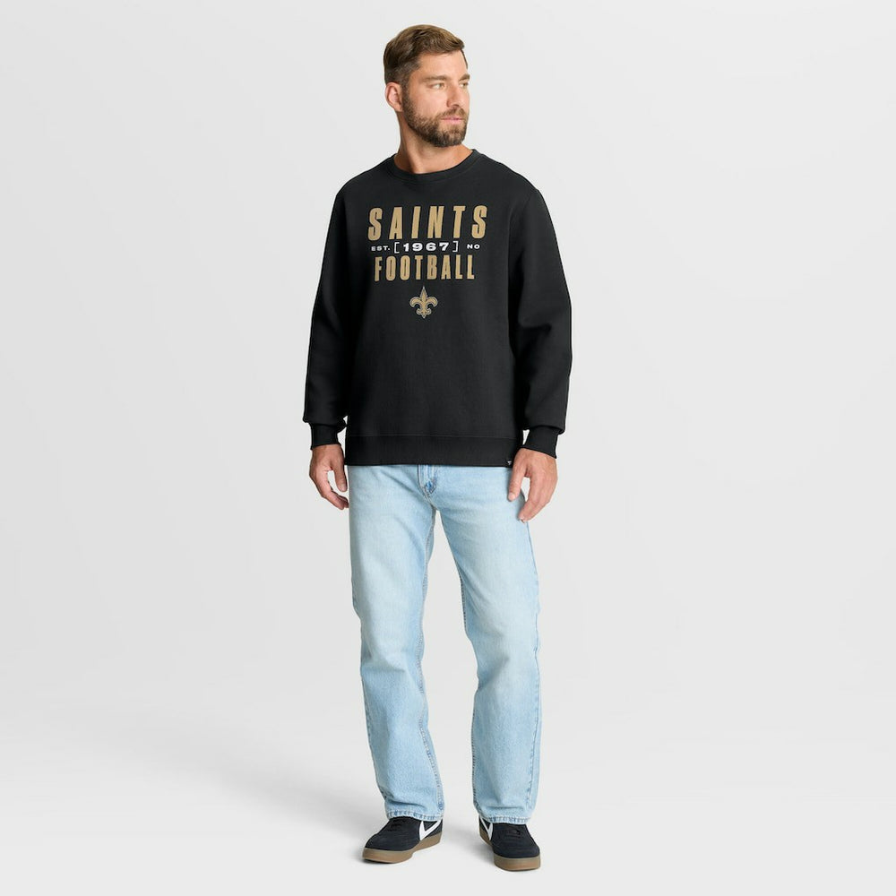 New Orleans Saints Powerful Throw Legacy Pullover Sweatshirt - Black on sale