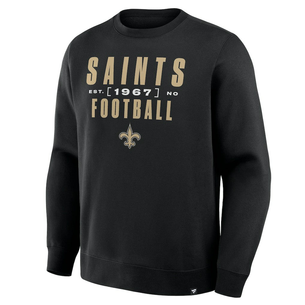 New Orleans Saints Powerful Throw Legacy Pullover Sweatshirt - Black on sale