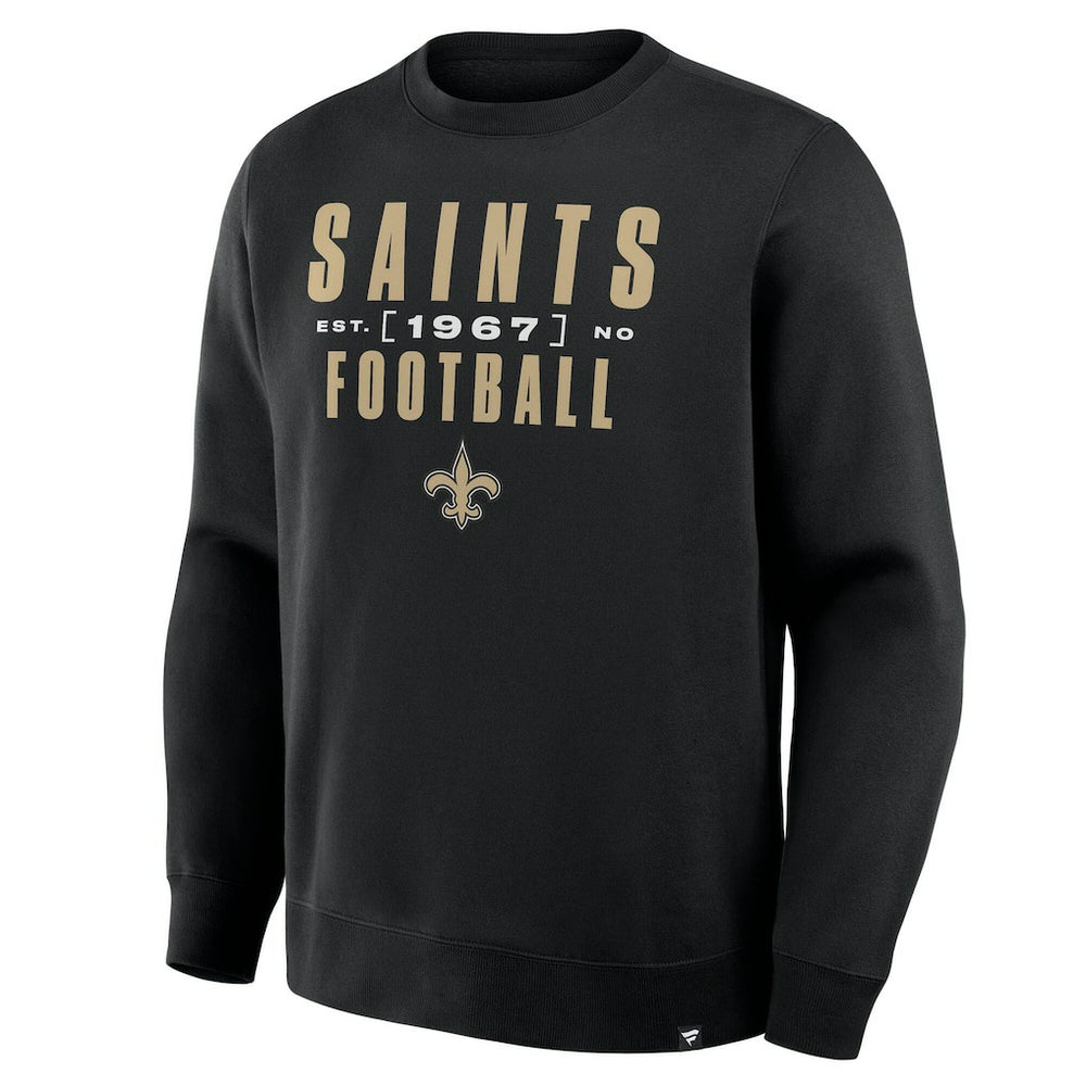New Orleans Saints Powerful Throw Legacy Pullover Sweatshirt - Black on sale