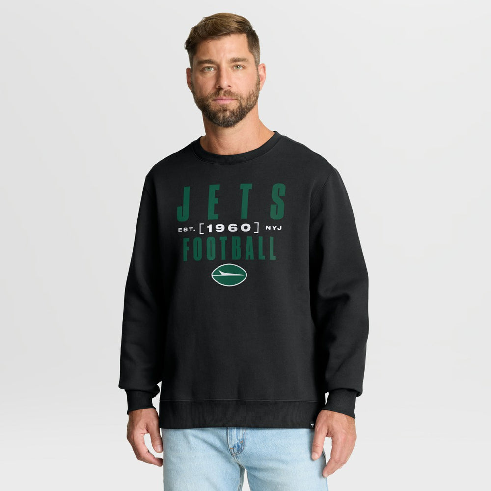 New York Jets Powerful Throw Legacy Pullover Sweatshirt - Black outlet