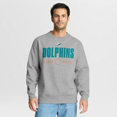 Miami Dolphins Direct Handoff Legacy Pullover Sweatshirt - Heather Gray for sale