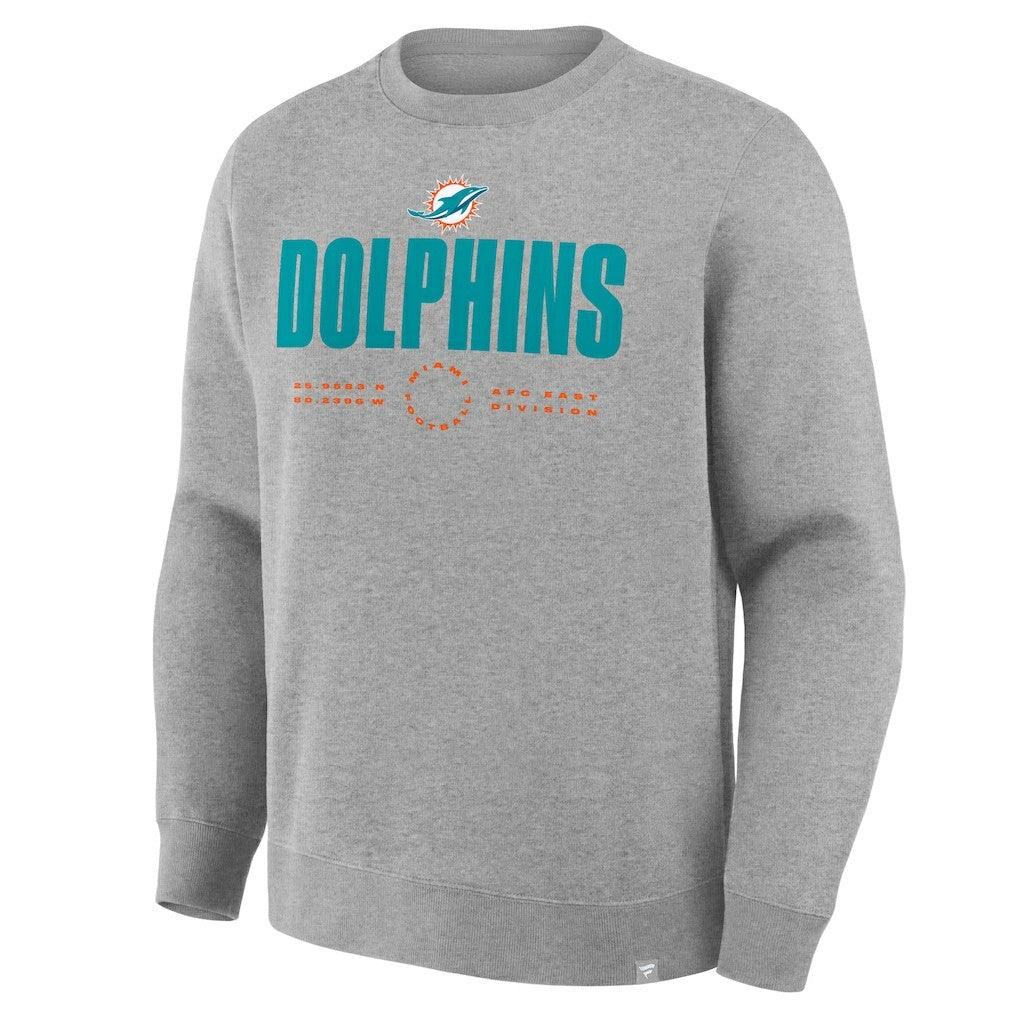 Miami Dolphins Direct Handoff Legacy Pullover Sweatshirt - Heather Gray for sale