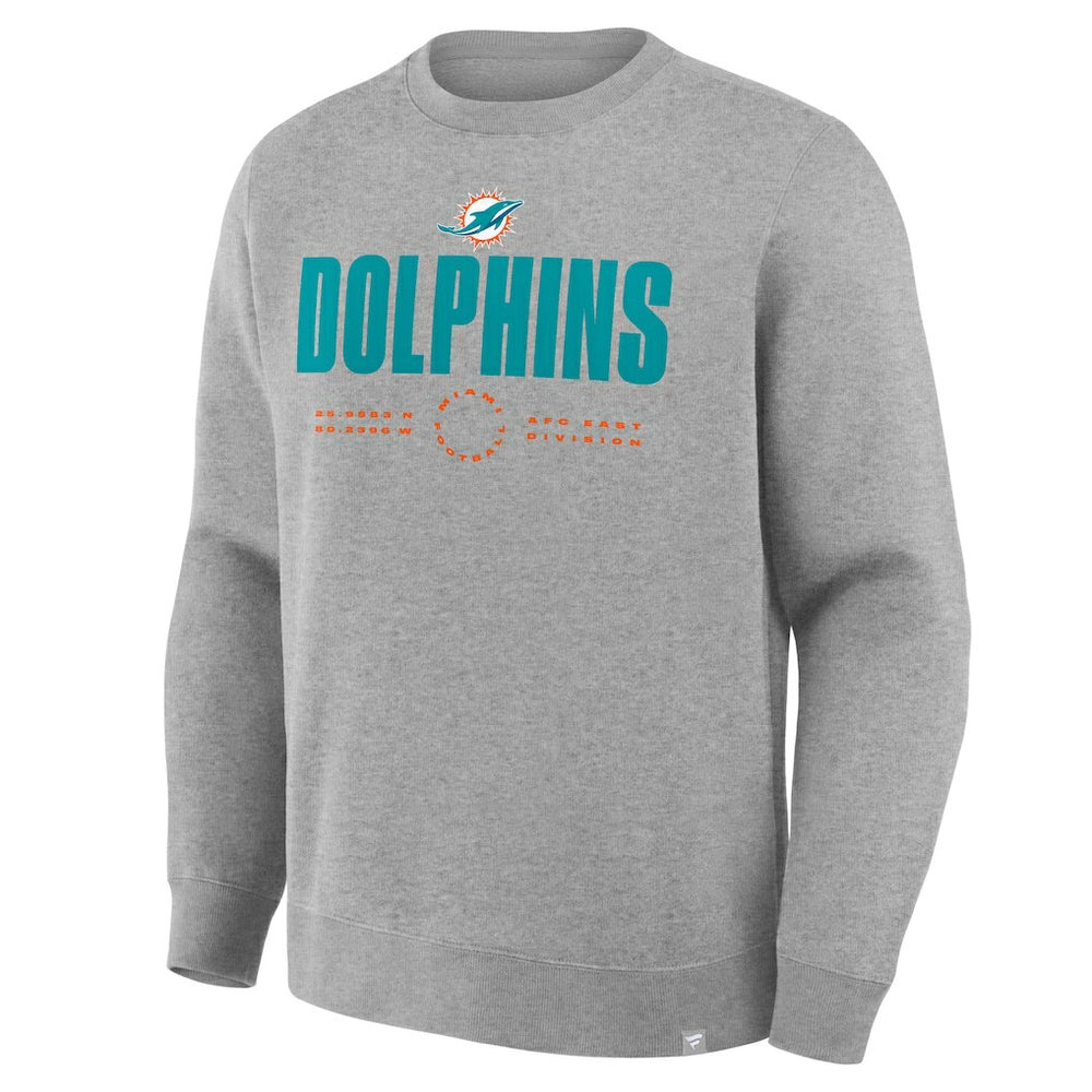 Miami Dolphins Direct Handoff Legacy Pullover Sweatshirt - Heather Gray for sale