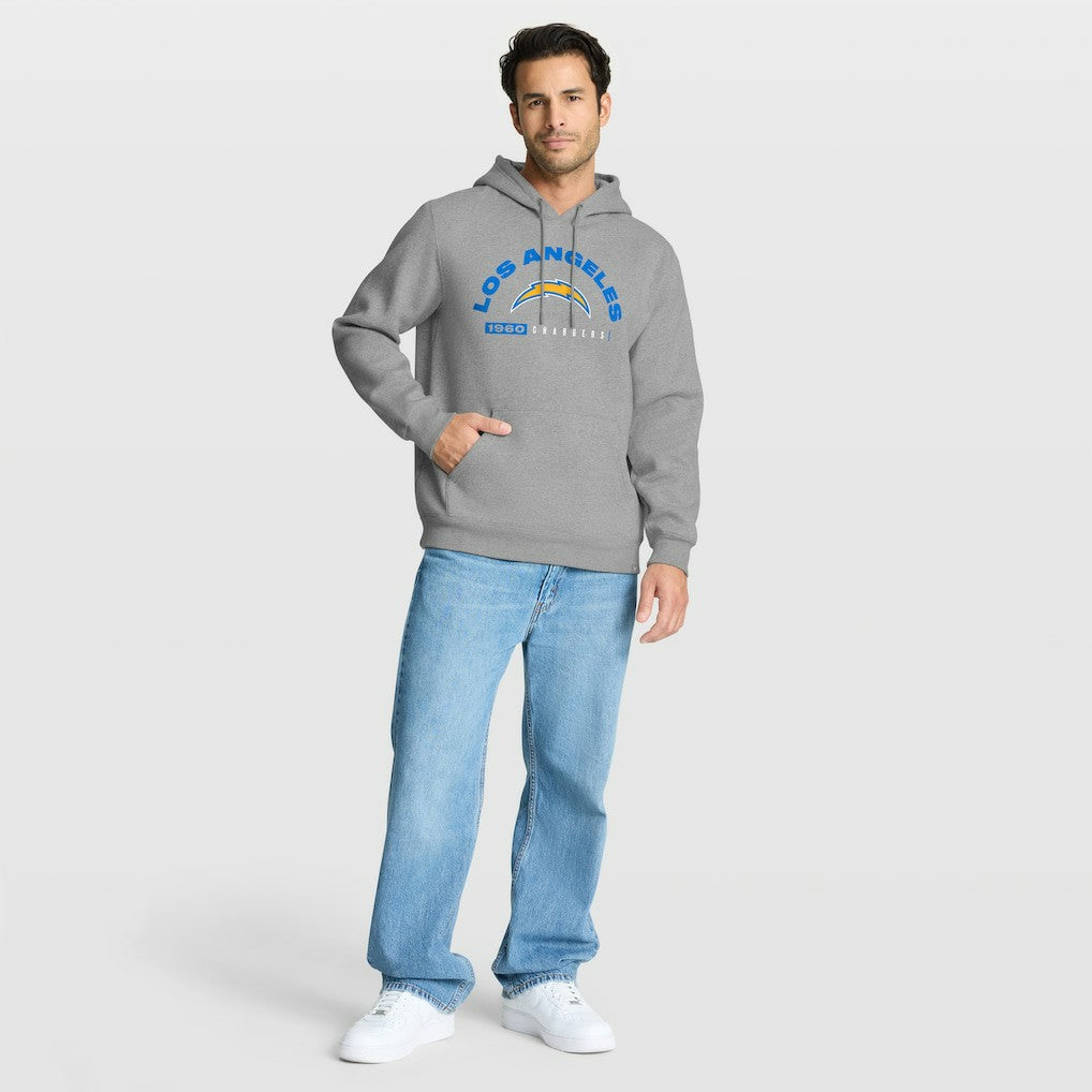 Los Angeles Chargers Delay of Game Legacy Pullover Hoodie - Heather Gray on sale