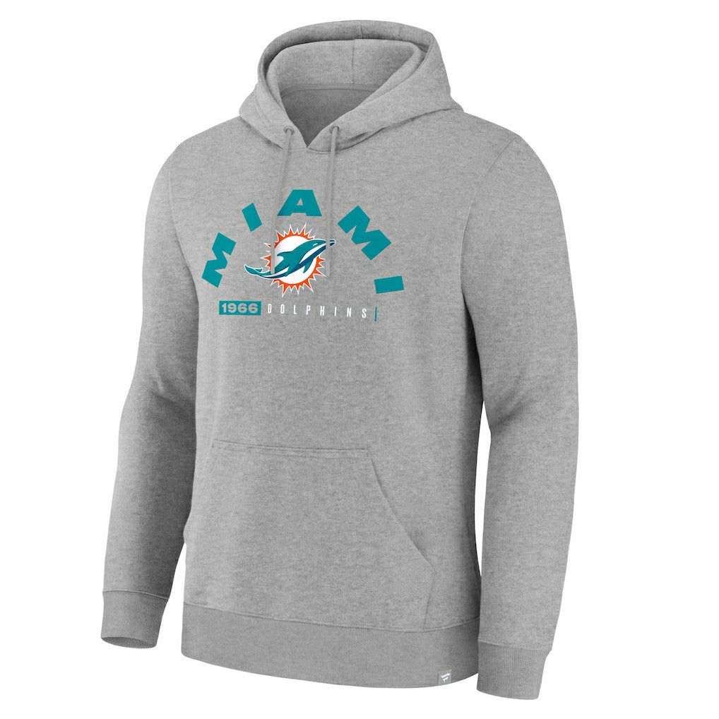 Miami Dolphins Delay of Game Legacy Pullover Hoodie - Heather Gray discount