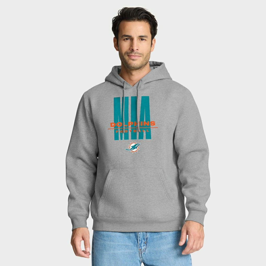 Miami Dolphins Right Tackle Legacy Pullover Hoodie - Heather Gray discount