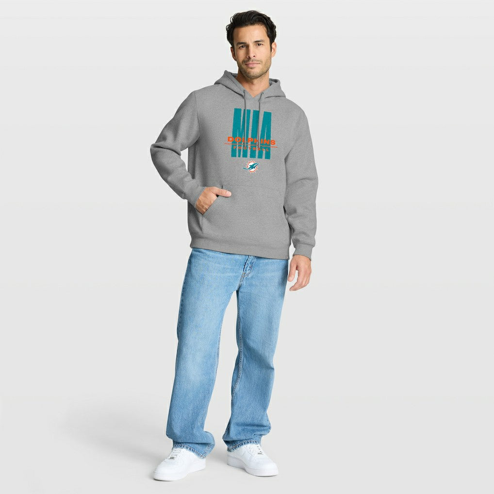 Miami Dolphins Right Tackle Legacy Pullover Hoodie - Heather Gray discount
