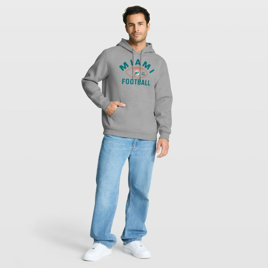 Miami Dolphins Fumblerooski Legacy Pullover Hoodie - Heather Gray cheap