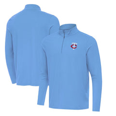 Minnesota Twins Antigua Intent Quarter-Zip Top - Powder Blue