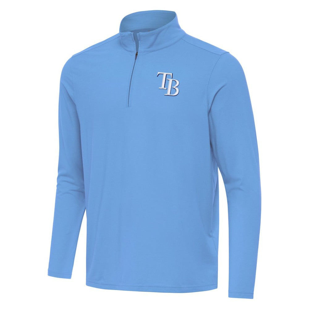 Tampa Bay Rays Antigua Intent Quarter-Zip Top - Powder Blue